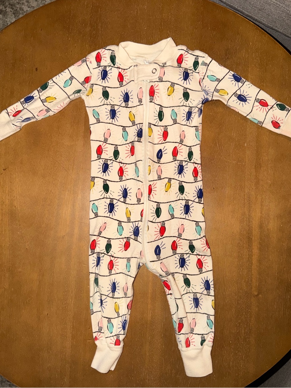 Hanna Andersson HannaJams (12-18M) Holiday Light Bulb Print Romper